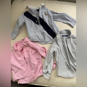 Three Ralph Lauren Boys Size 4 Button Down Shirts